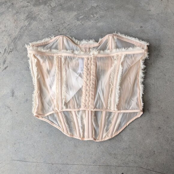 Jaded London Nude First Date Organza Frayed Boned Corset size US 6 NWT - Picture 9 of 9
